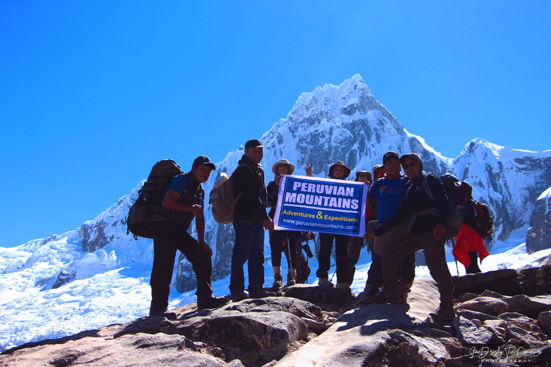 Punta Union Pass in the santa cruz trekking cordillera blanca range Peru